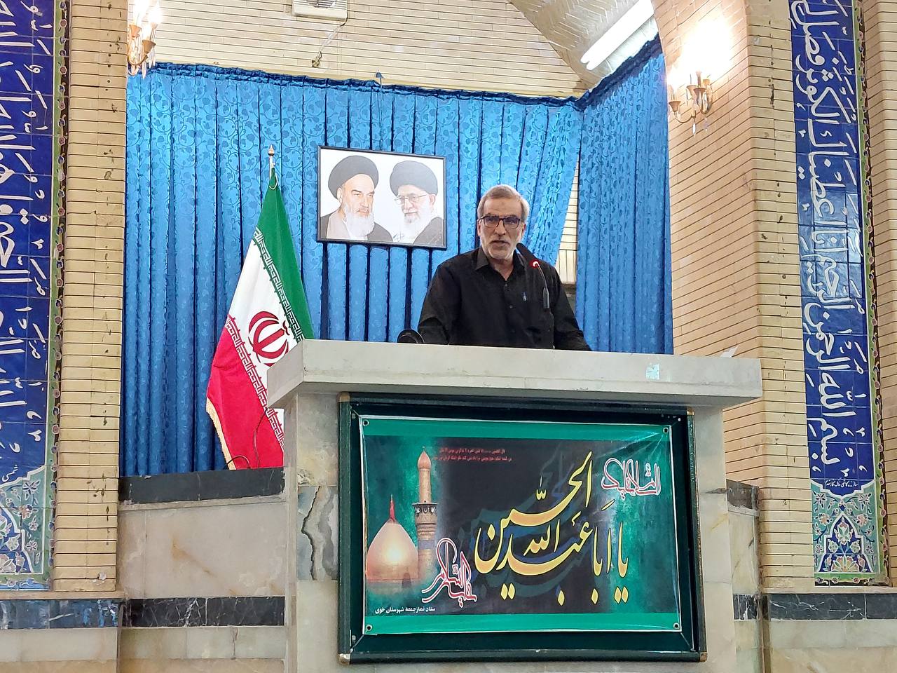 سخنرانی معاون هماهنگی امور عمرانی فرماندار در مصلی امام خمینی (ره) خوی