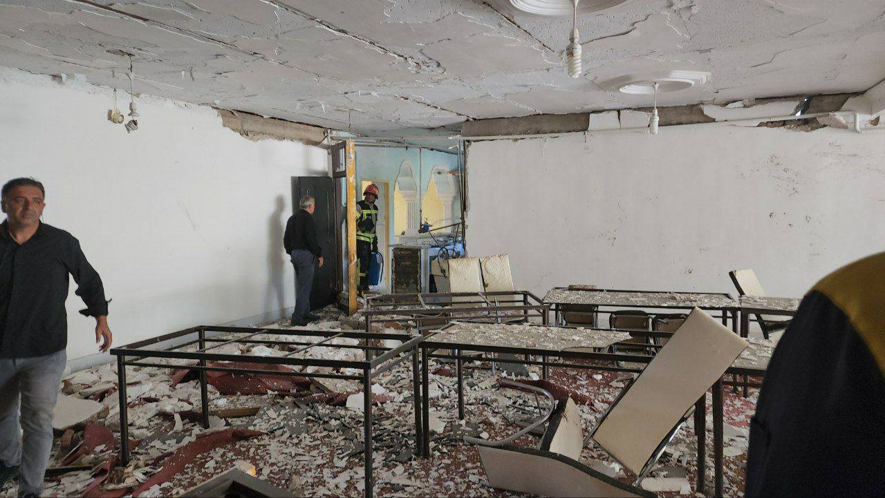 انفجار گاز شهری در تالار پذیرایی ارتش خوشبختانه تلفات جانی در پی نداشت.