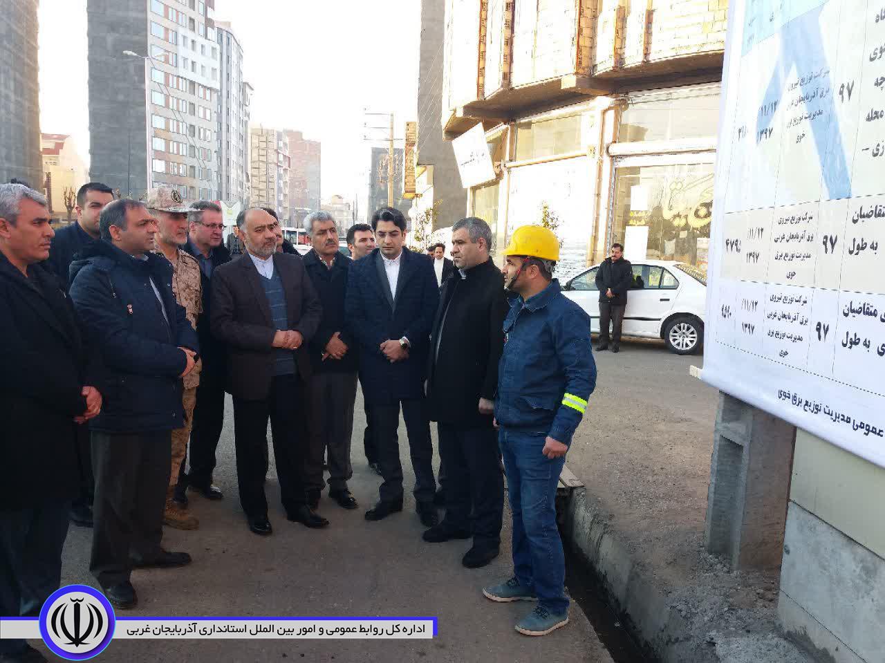 با حضور فرماندار شهرستان خوی: بهره برداری از 9 طرح اصلاح افت ولتاژ و پایداری شبکه برق