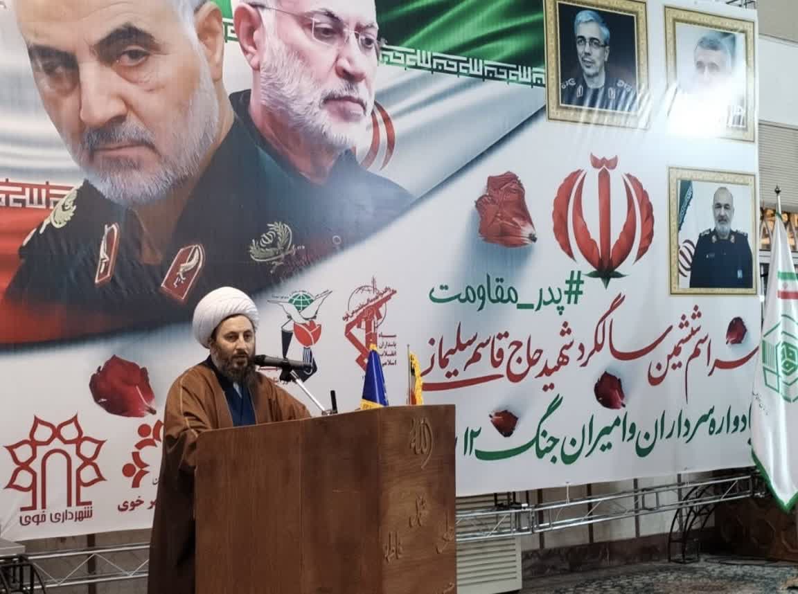 حضور فرماندار ویژه شهرستان خوی در مراسم سالگرد شهادت سردار سلیمانی و شهدای حوزه شهید حاجی‌قلی‌زاده
