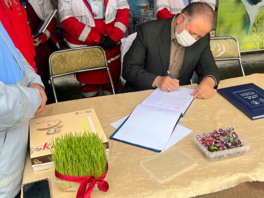 بازدید سرپرست فرمانداری ویژه شهرستان خوی از ایستگاه های راهنمای مسافرین نوروزی