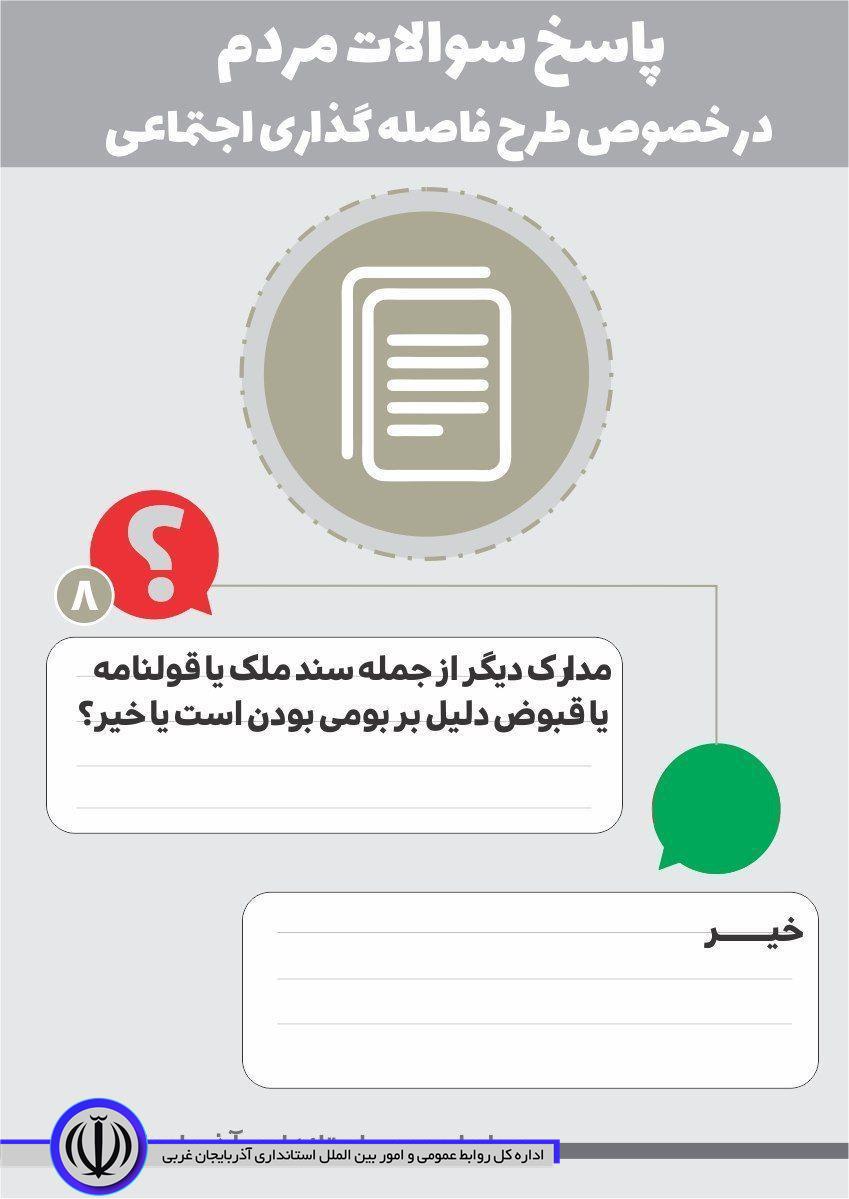 پاسخ به سوالات مردم در خصوص طرح فاصله گذاری اجتماعی