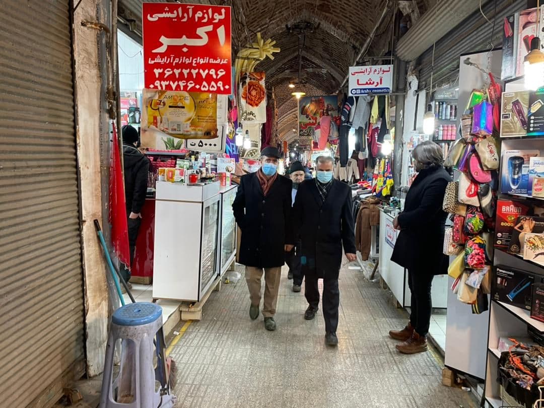 بازدید شبانه فرماندار ویژه شهرستان خوی از بازار سنتی