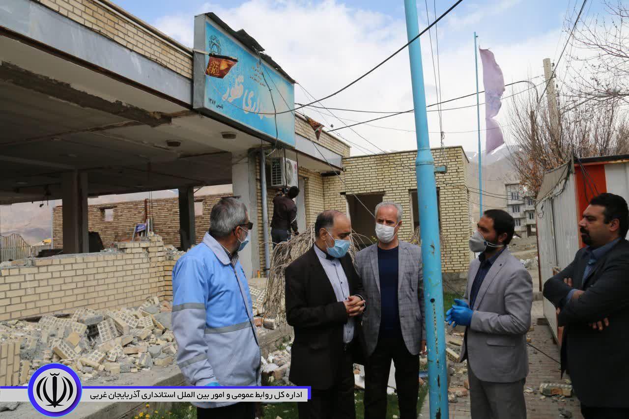 بازدید فرماندار شهرستان خوی از روند احداث و بازسازی واحدهای مسکونی تخریب شده بخش قطور