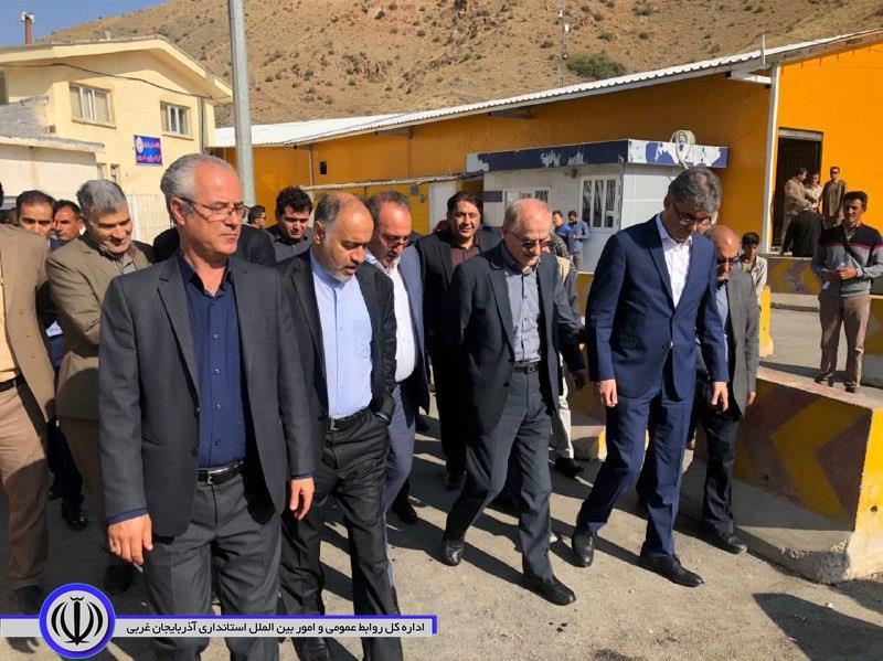 بازدید معاون وزیر راه و شهرسازی و رئیس سازمان راهداری و حمل و نقل جاده ای کشور و رئیس کل گمرک کشور از پایانه مرزی رازی