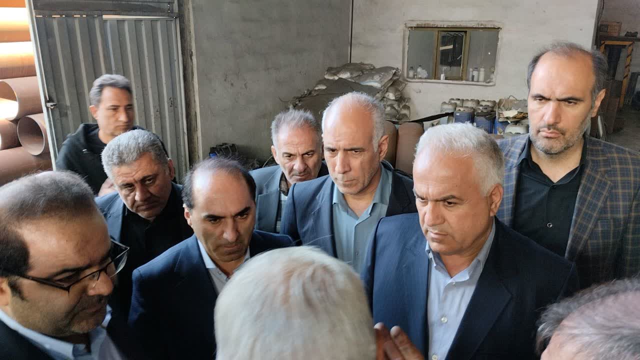 بازدید معاون وزارت صمت از واحدهای تولیدی شهرستان خوی