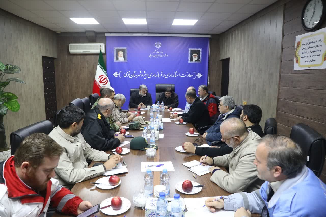 آلبوم تصویری / حضور معاون اول رئیس جمهور در جلسه مدیریت بحران شهرستان خوی