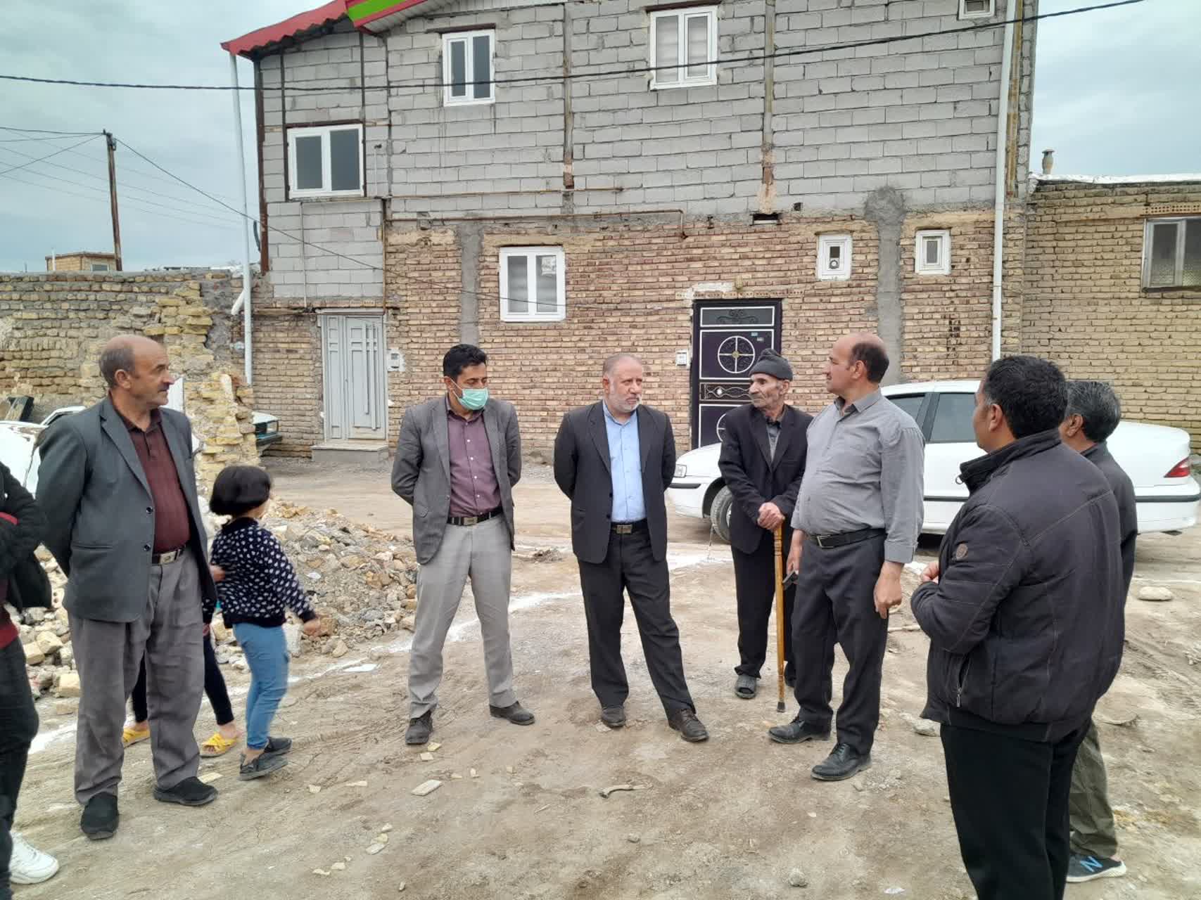 بررسی پیشرفت کار بازسازی روستای زاویه حسن خان