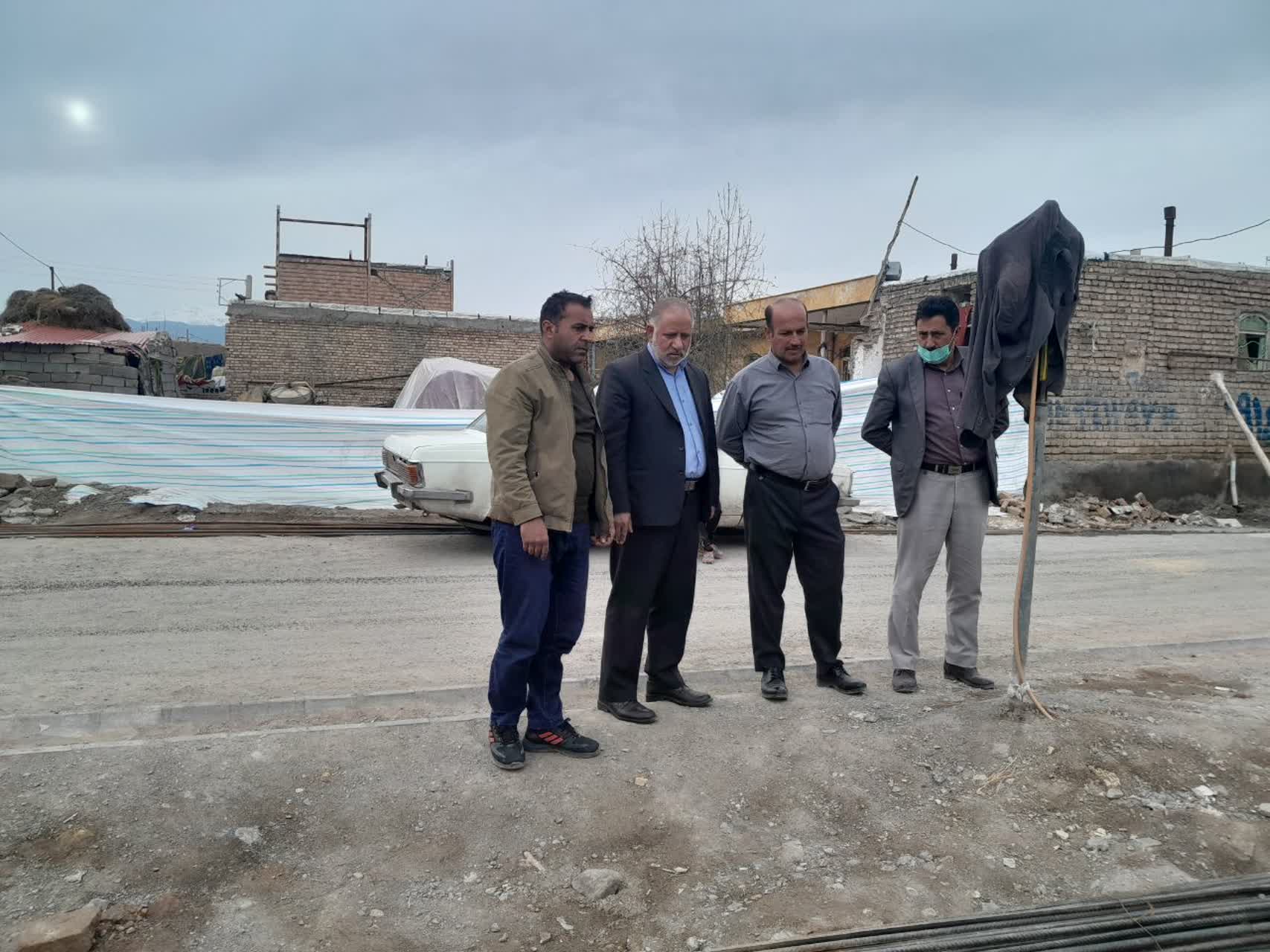 بررسی پیشرفت کار بازسازی روستای زاویه حسن خان