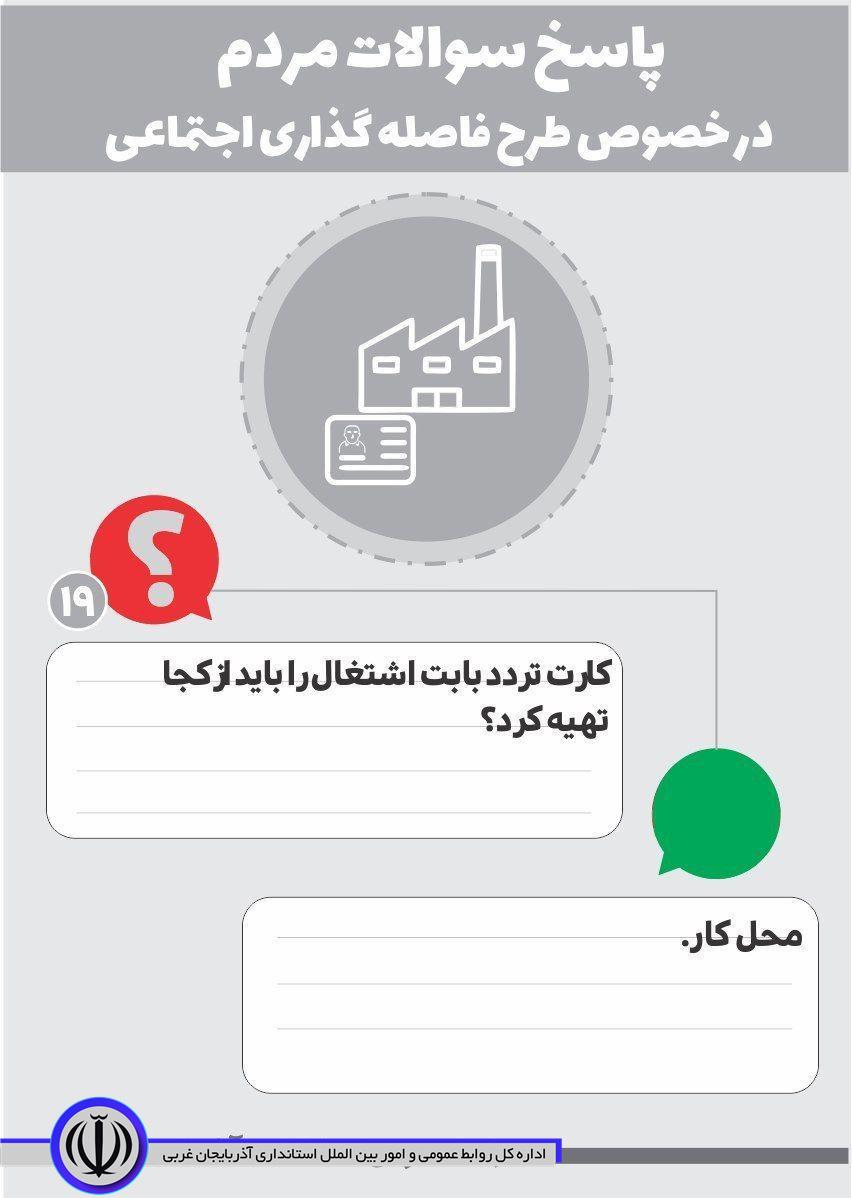 پاسخ به سوالات مردم در خصوص طرح فاصله گذاری اجتماعی