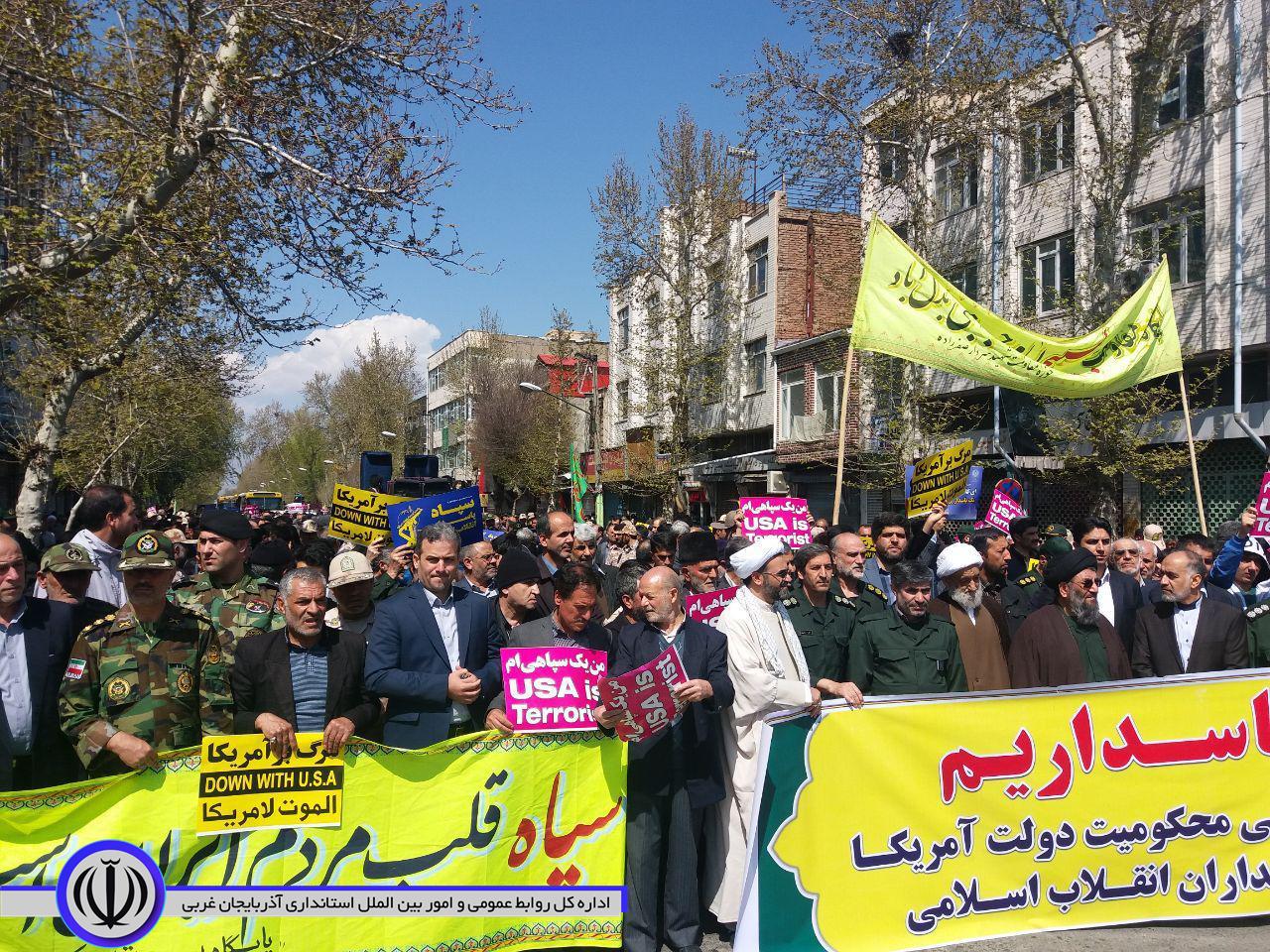 برگزاری راهپیمایی حمایت از سپاه مقتدر و سرافراز با حضور فرماندار شهرستان خوی