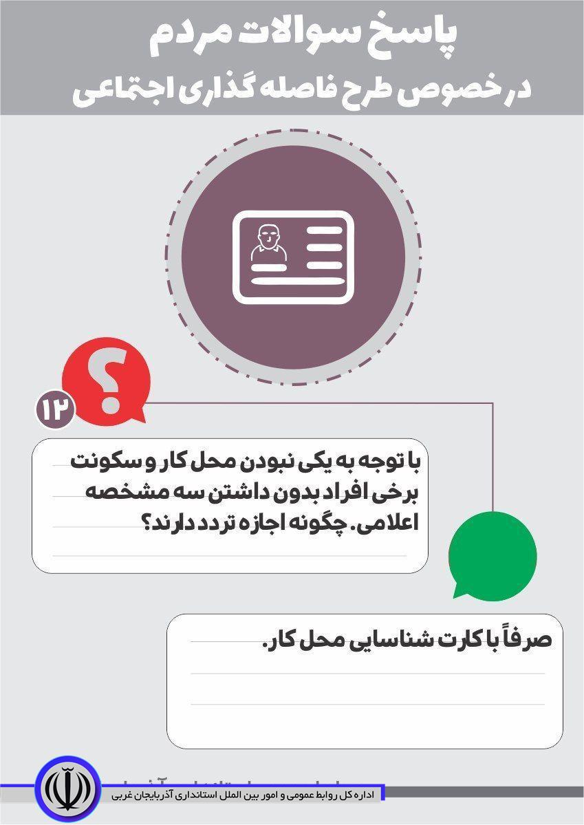 پاسخ به سوالات مردم در خصوص طرح فاصله گذاری اجتماعی