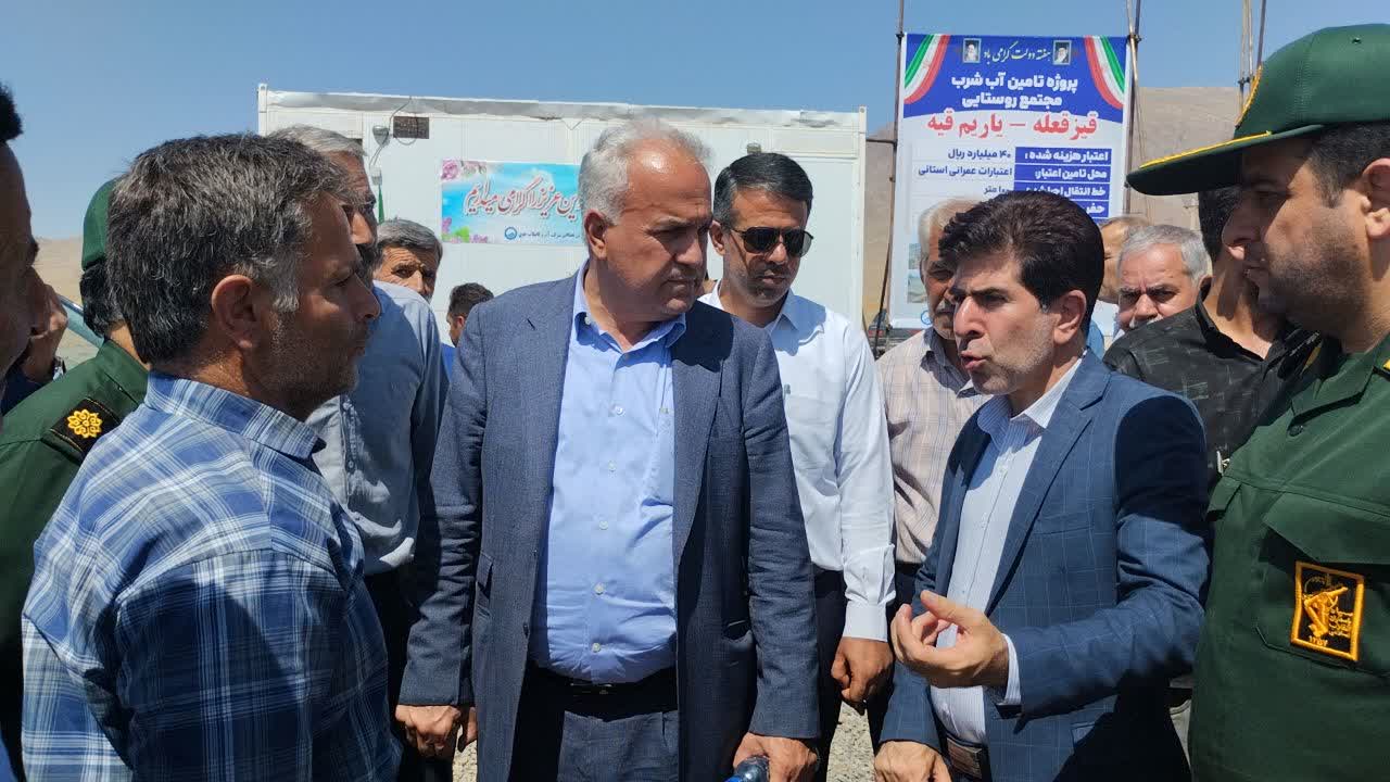 افتتاح طرح تامین آب شرب در روستاهای قیزقلعه و یاریم قیه