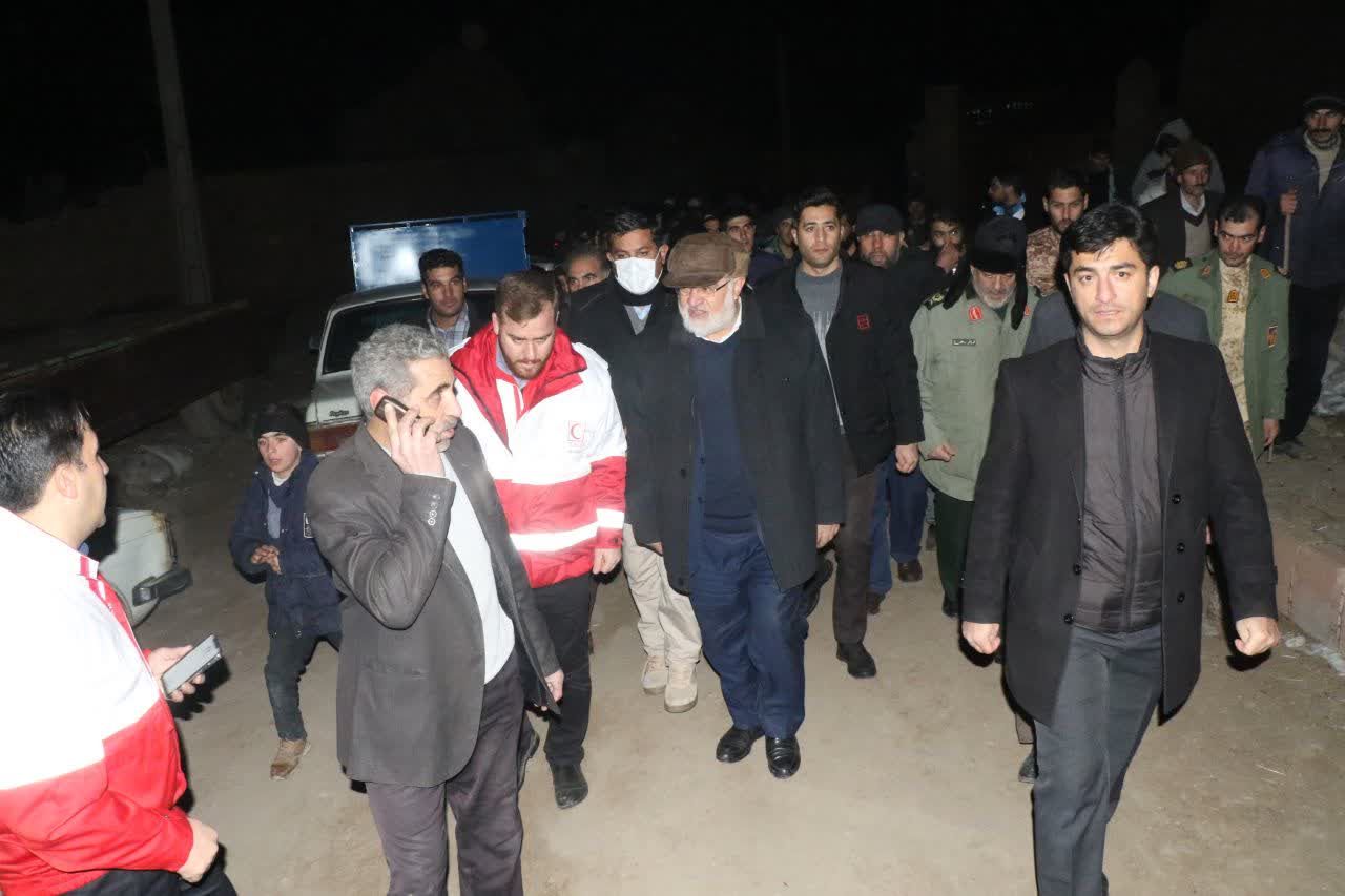 آلبوم تصویری/ بازدید شبانه استاندار آذربایجانغربی از مناطق زلزله زده خوی