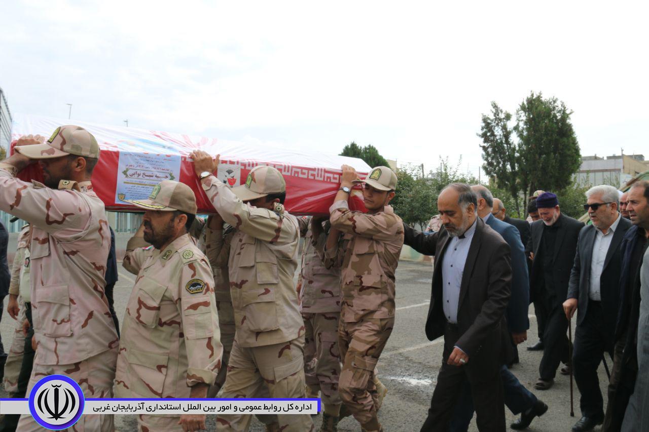 تشییع پیکر مطهر شهید والا مقام علی درستی در شهرستان خوی