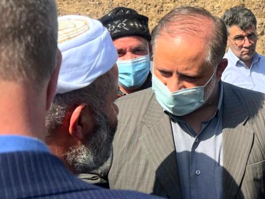 بازدید رئیس بنیاد مسکن انقلاب اسلامی کشور از مناطق زلزله زده بخش قطور