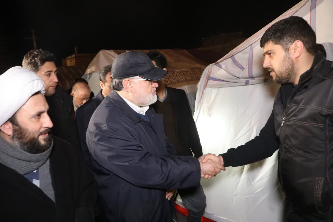 آلبوم تصویری/ بازدید شبانه استاندار آذربایجانغربی از مناطق زلزله زده شهر فیرورق