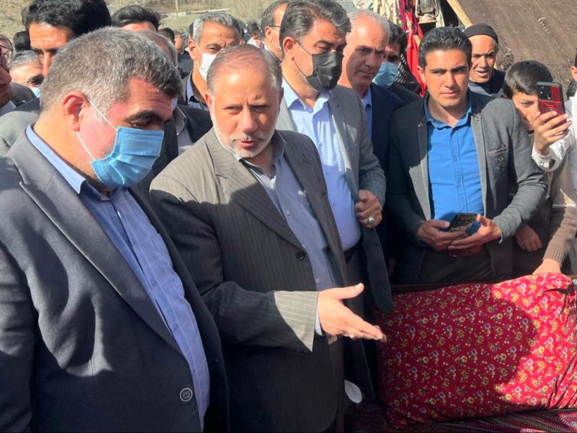 بازدید رئیس بنیاد مسکن انقلاب اسلامی کشور از مناطق زلزله زده بخش قطور