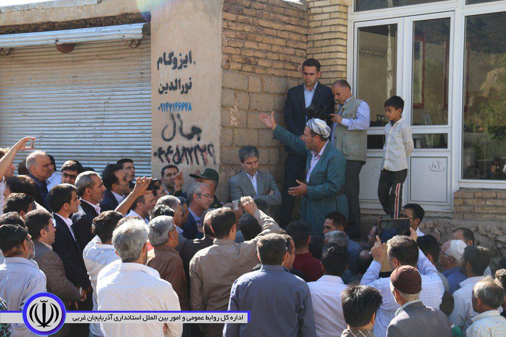 بازدید استاندار آذربایجان غربی از روستای کفچرین بخش قطور شهرستان خوی
