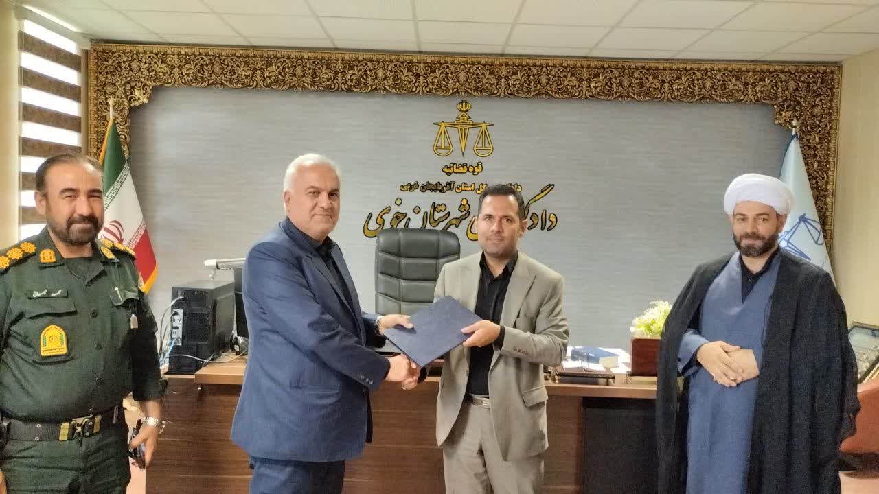 دیدار فرماندار ویژه خوی با رئیس جدید دادگستری این شهرستان